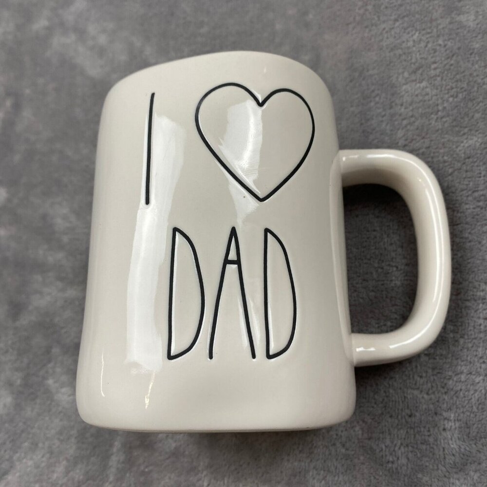 Rae Dunn Artisan Collection By Magenta Ivory Ceramic "I Love Dad" Coffee Mug